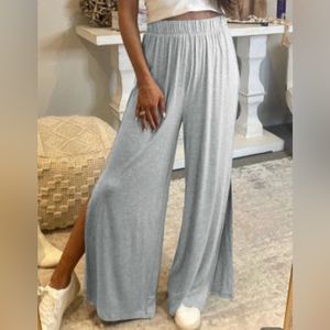 Gray Lounge Pants with side slits